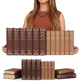 ORITZIO Oversized Set of 12 Faux Vintage Books with Hidden Storage