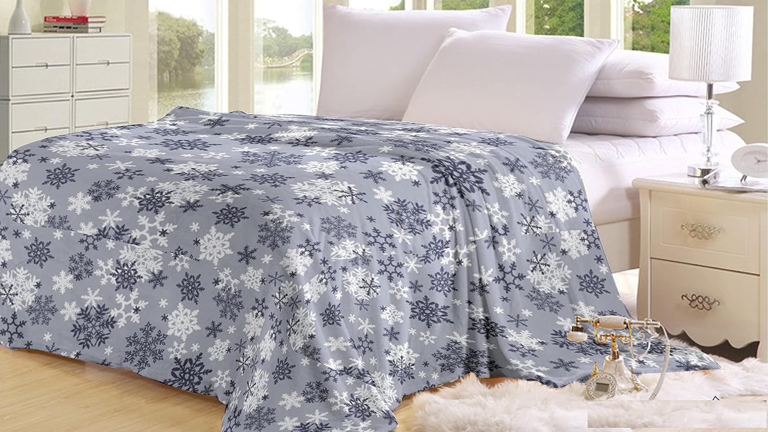 Buy Monte Carlo Tulip Double Bed Soft Flannel AC Blanket TB03 220 cm