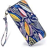 LOVESHE Women Wallet Card RFID For Womens Holder Blocking Credit Small Zipper Purse Pocket Bifold Slim Coin ID Ladies Wristlet Clutch Large Capacity Window Case Travel Zip Women's