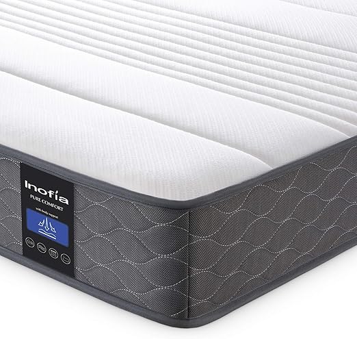 Amazon Co Jp Inofia ポケットコイルマットレス ベッドマットレス クイーン 極厚22cm 高反発 高密度 体圧分散 ニット生地 通気性抜群 並行配列 快適睡眠 圧縮梱包 160 195 22cm ホーム キッチン