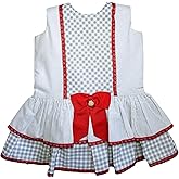 Sarah Daniella Handmade Linen Baby Dress w/Bloomers. Breathable Piqué & Cotton, Soft Formal Outfit