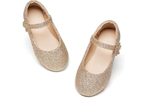 GINFIVE Toddler Girls Dress Shoes Little Girls Mary Janes Ballerina Flats Shoes Toddler