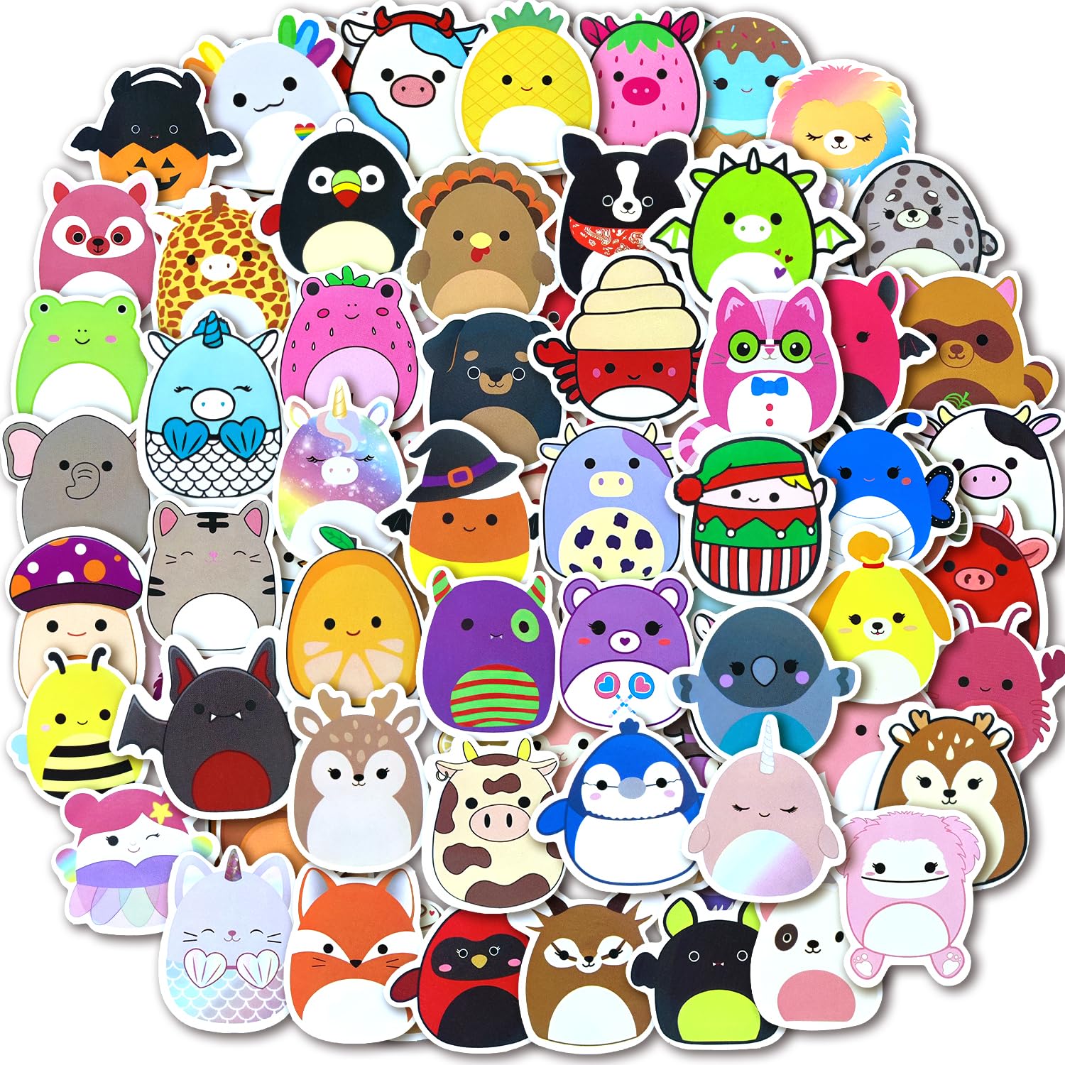 100 Pcs Animal Stickers for Children, Kawaii Cute Sticker Pack, Teacher Reward Prizes for Kids, Waterproof Vinyl Stickers for Laptop Scrapbook Journal Skateboard Suitcases Guitar Water Bottle etc