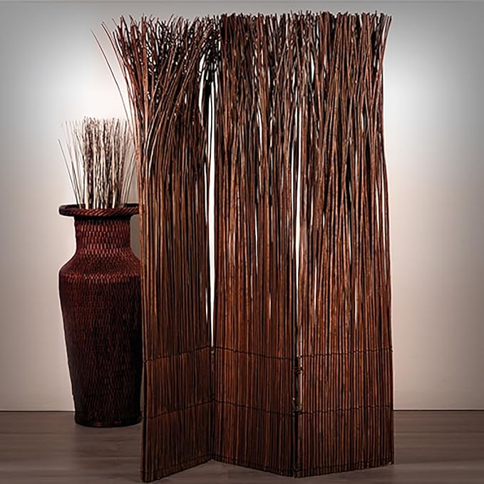 DESIGN RAUMTEILER WEIDENHOLZ NATURE PARAVENT von XTRADEFACTORY Raumtrenner Trennwand braun