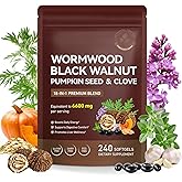 Wormwood Black Walnut Clove Cleanse For Humans Elimination, 18-in-1 Potent Herbal Complex with Wormwood, Black Walnut, Clove, Garlic, Oregano, Pumpkin Seed Extract, Liposal Delivery|240 Softgels