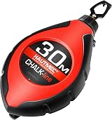 HAUTMEC Chalk Line Reel 30m/100ft Chalk Box 6 Ratio Speed Winding Builders view 1