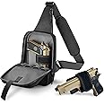 ARMORWERK Premium Conceal Carry Sling Bag for Men with Quick Access Pull Tab and 4 Accessory Slots — CCW Sling Bag for Men with Waterproof Heavy Duty Zippers — Durable Adjustable Holster Included
