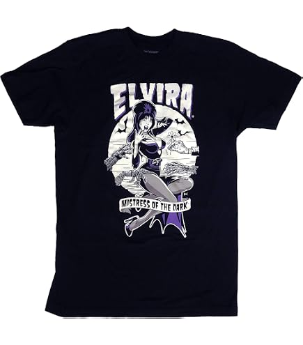Amazon.com: Elvira Macabre Mobile Men's T-Shirt Oversize Print Tee