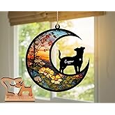 Dog Memorial Suncatcher, Personalized with Name, Dogs Breeds Suncatcher, Custom Pet Loss Suncatchers, Gifts for Pets Lovers, Dog Memorial Ornament Loss of Pet Sympathy Gift