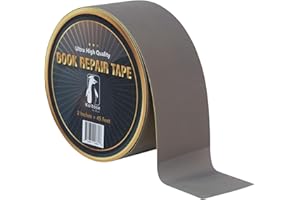 KOLTOSE BY MASH Gray Bookbinding Tape, Gray Cloth Book Repair Tape for Bookbinders, Grey Fabric Hinging Tape, Craft Tape, 2" Inches by 45' Feet, Acid Free and Archival Safe Tape for Crafts & Book Repair