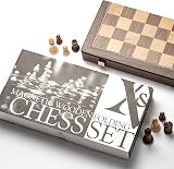 A&A 15 inch Magnetic Wooden Chess Set with 3 inch King, 2 Extra Queens, view 4
