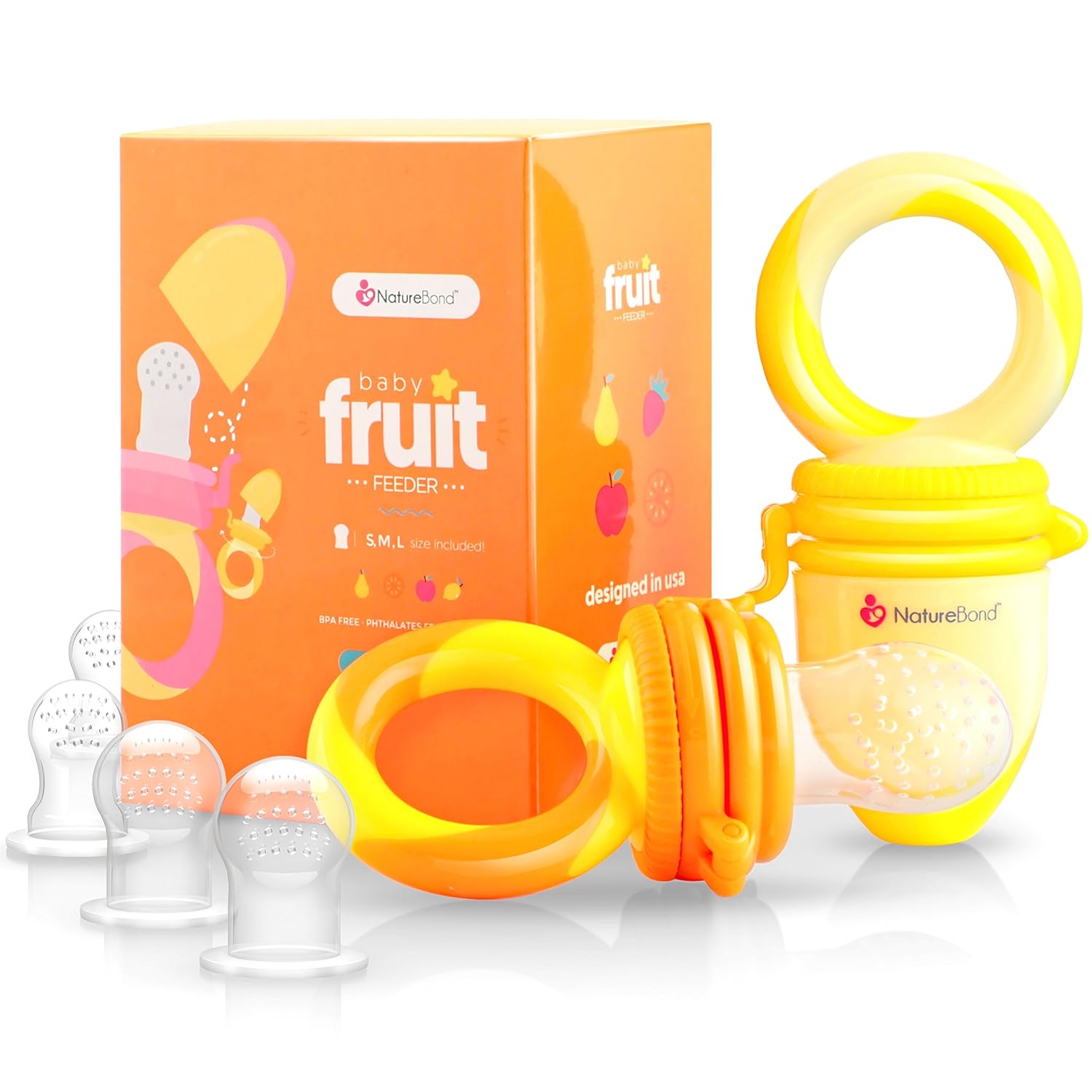 NatureBond Baby Food Feeder/Fruit Feeder Pacifier (2 Pack) Infant