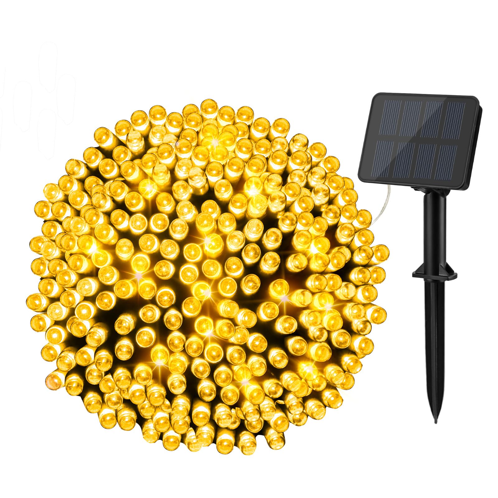 Gcstnn Solar String Lights Outdoor, 12M 120 LED Solar Powered Fairy Lights, 8 Modes IP65 Waterproof Solar Lights for Garden Patio Yard Party Christmas(Warm White)
