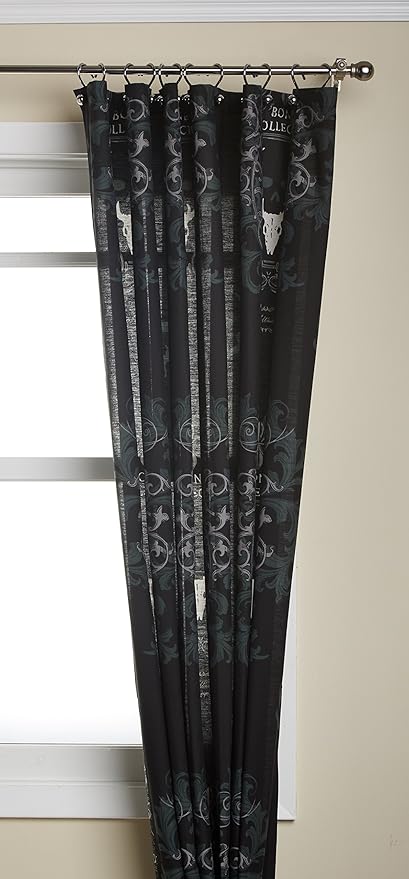 Amazon Com Bone Collector Shower Curtain Black Grey Home Kitchen