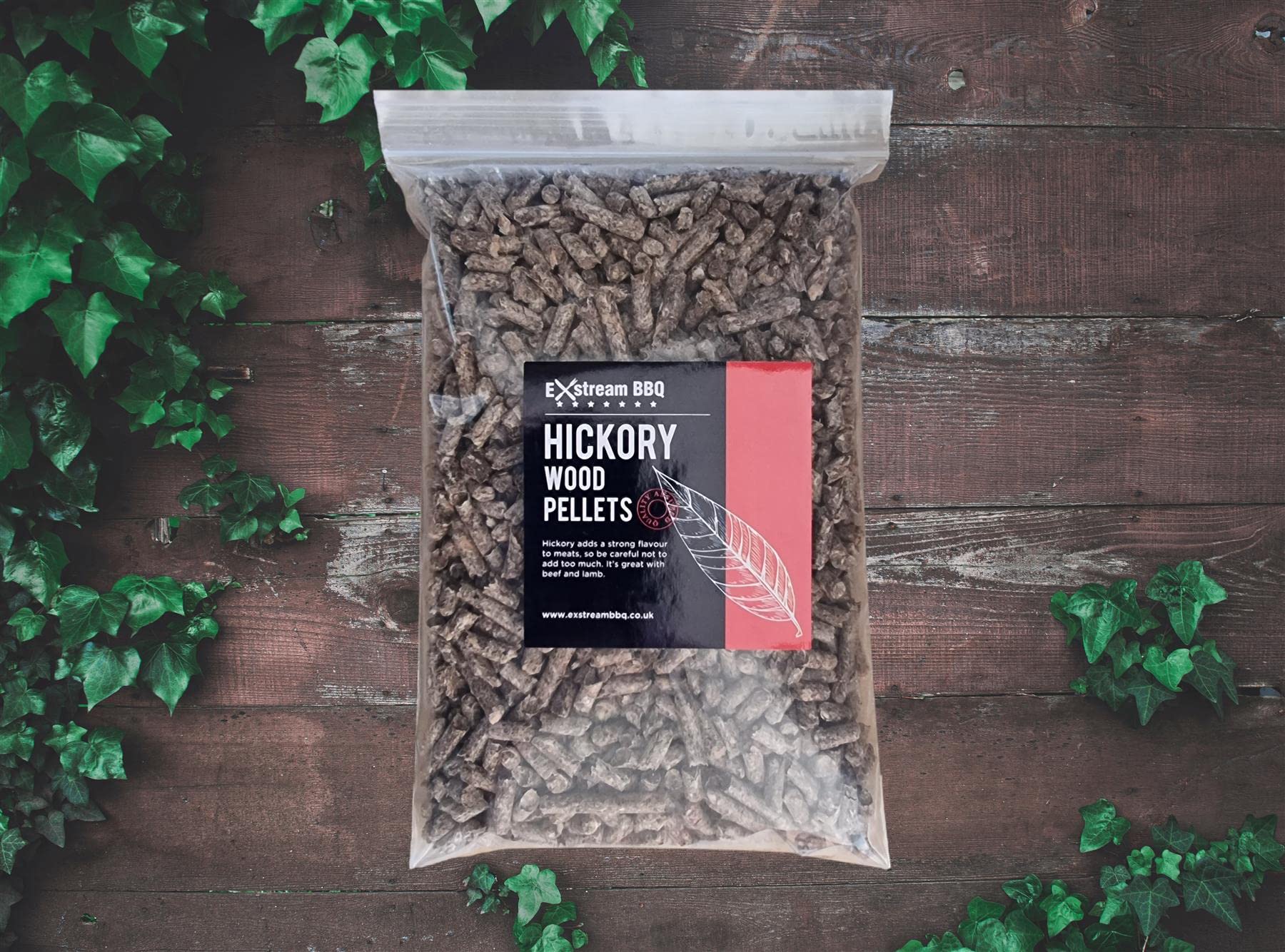 Exstream BBQ Hickory 1 Litre (Approx 610g) Pellet For Use With Ninja Woodfire Grill - Resealable Bags
