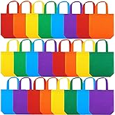 Elcoho 24 Non-woven Party Favor Bags - 9.8x9.8x3 Inch Reusable Gift Tote Bags with Handles for Wedding & Birthday Parties