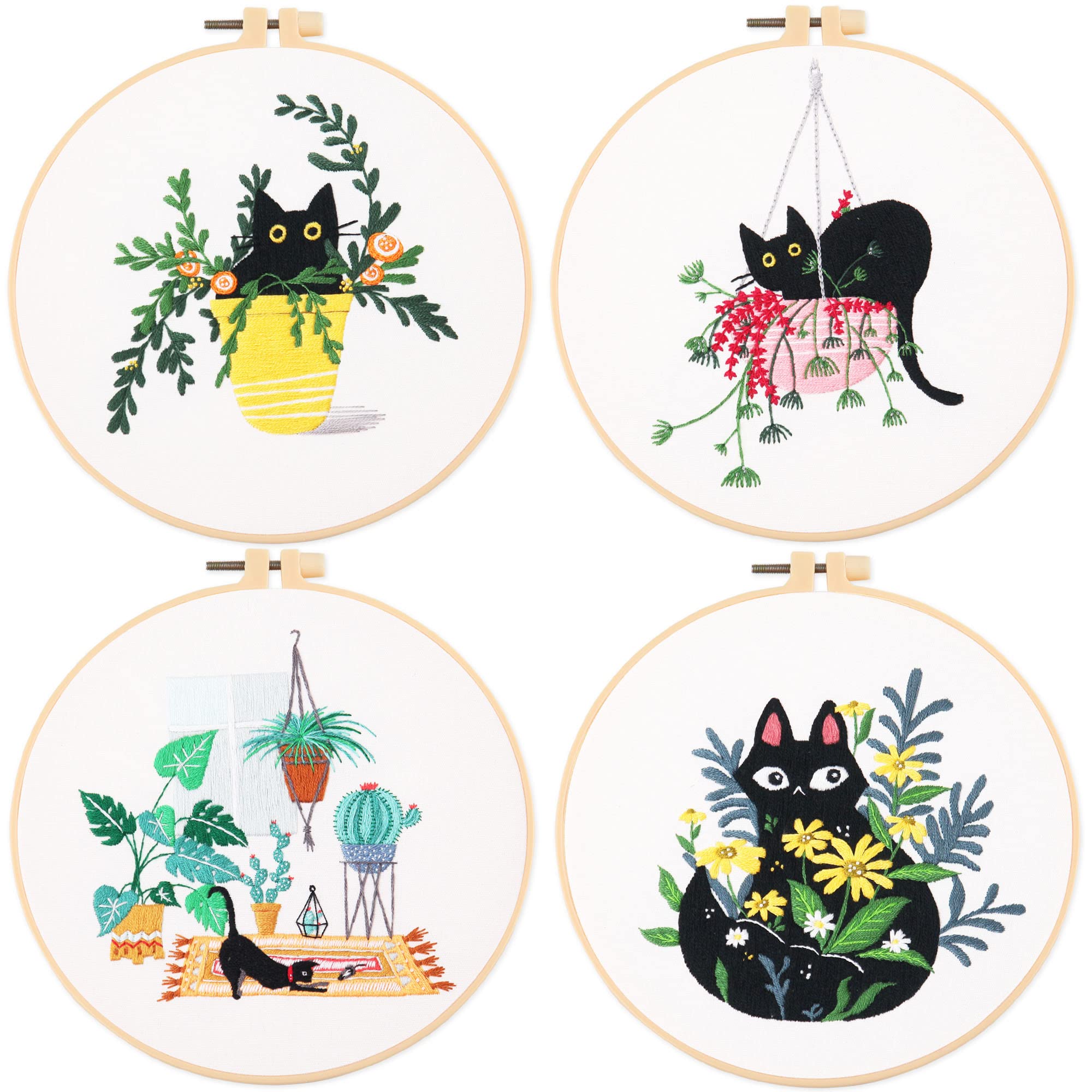 Myfelicity 4 Embroidery kit cat Pattern……