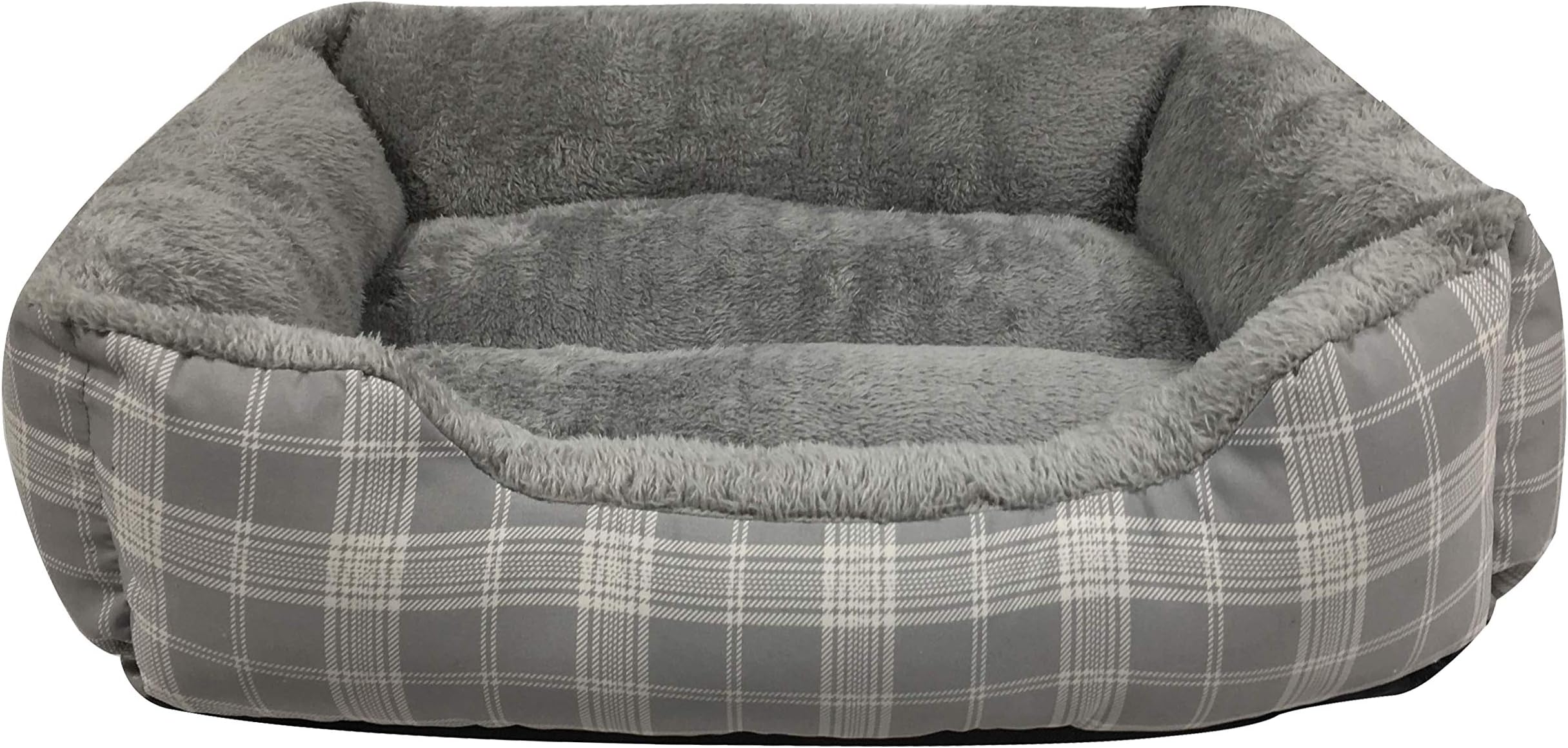 Heritage Deluxe Soft Washable Dog Bed Pet Warm Basket Beds Cushion with Fleece Lining (XX-Large (105 x 80 x 20cm), Grey)