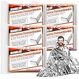 DLOUBLEIY Emergency Thermal Blanket 5-Pack