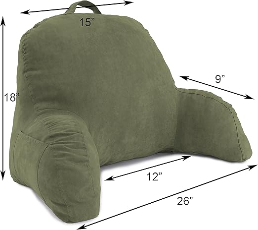 Amazon Com Deluxe Comfort Microsuede Bed Rest Backrest Pillow