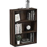 Furinno Pasir 3-Tier Open Shelf Bookcase, Columbia Walnut
