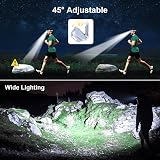 Gritin LED Head Torch Headlamp 2 Pack 3 Modes Waterproof 6 AAA Included Gray view 6