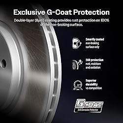 Genius Rear Coated Disc Brake Rotors Pair