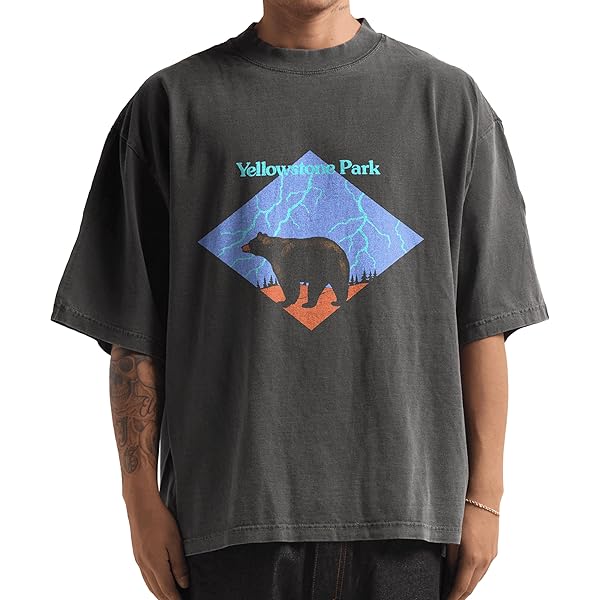 Washed Shaka-Wear Drop Shoulder 7.5 oz Heavyweight Graphic Tshirts