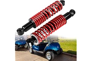 iLSKW Golf Cart Yamaha Shock Absorber Heavy Duty Shocks with Spring for Gas and Electric 1995-up,G14, G16, G19, G20, G22, G29 Drive Models OEM JN4-F2210-00-00, JN3-F2210-00,Total Length 14 inches Red