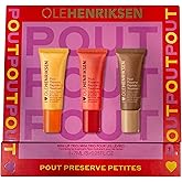 Ole Henriksen Pout Preserve Petites Lip Trio – Mini Peptide Lip Treatments in Citrus Sunshine, Strawberry Sorbet, and Crème Brûlée – 3 x 0.25 fl. oz
