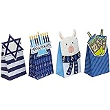 Iconikal Hanukkah Die-Cut Flip Over Treat & Gift Bags, 20-Count