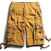 OCHENTA Men's Loose Fit Cargo Shorts with Multi Pockets