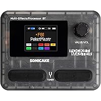 SONICAKE Pocket Master Guitar Bass Amp Modeling IR Cabinets Simulation Multi-Effects with Stereo OTG USB Audio Interface BT A