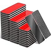Tosstuki 30 Sets Heavy-Duty Adhesive Hook and Loop Strips, 1.2" x 3.2" Heat Resistant Waterproof No Residue Hold for Car Floor Mats Indoor/Outdoor Use on Walls, Glass, Tile, Metal, Wood