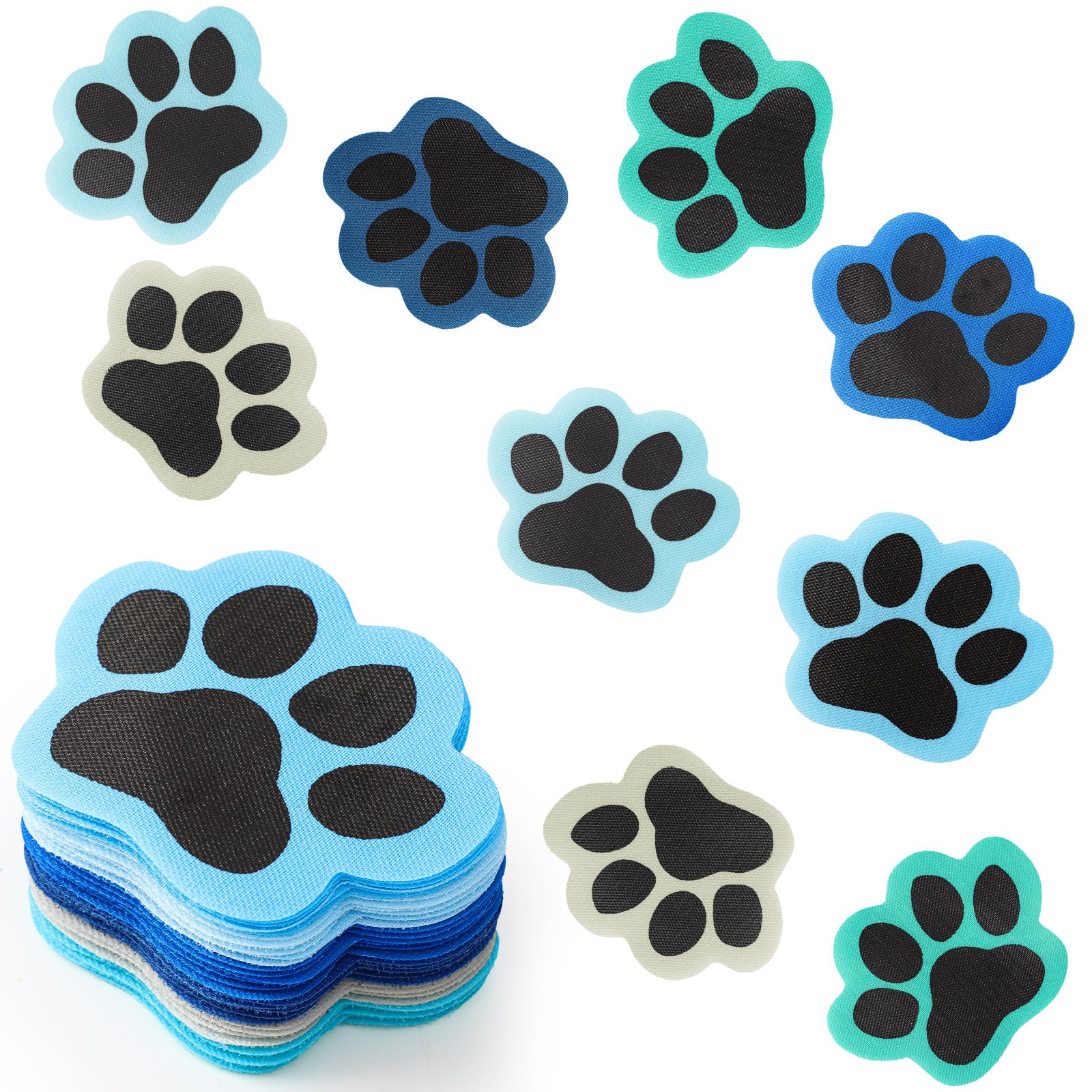 Photo 1 of Outus 36 Pcs Paw Carpet Marker Spots 5'' Paw Carpet Dots Line up Spot for Classroom Floor, Marker for Teacher Supplies Classroom Rug School Decoration(Blue Green Color)