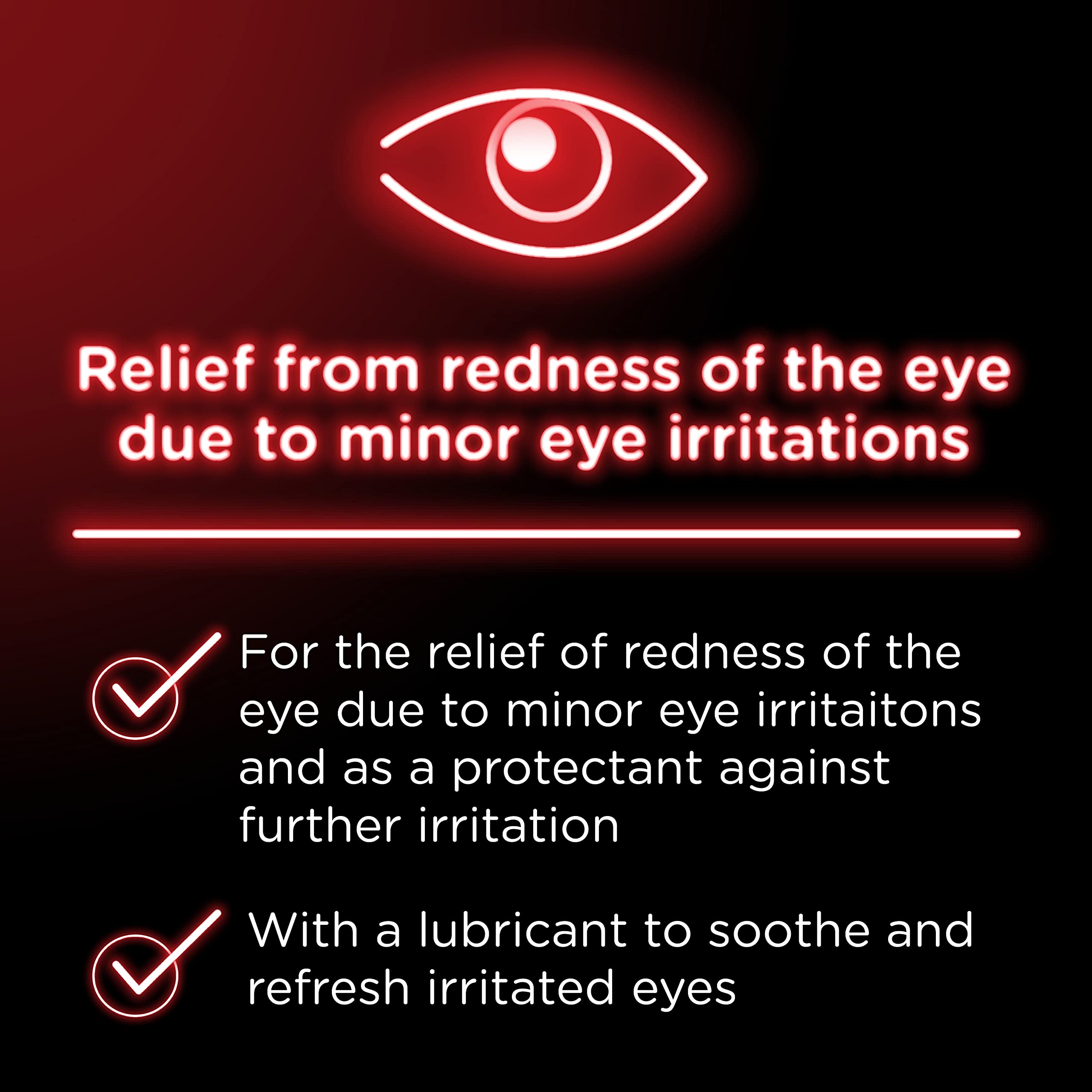 Visine Red Eye Hydrating Comfort Redness Relief and Lubricant Eye Drops to Help Moisturize and Relieve Red Eyes Due to Minor Eye Irritations Fast, Tetrahydrozoline HCl, 0.5 fl. oz