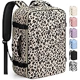 Capolo Travel Backpack for Women Men Waterproof Laptop Backpack Flight Approved Carry On Backpack Overnight Weekender Bag College Bookbag for Business, Work, Traveling Fits 15.6 '' Laptop,Leopard