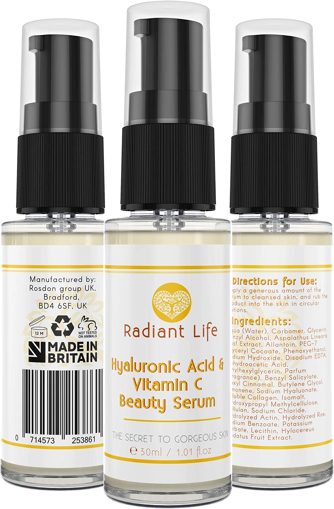 Vitamin C serum with Hyaluronic Acid, Vitamin C skin Serum For Face and Hyaluronic Acid Serum - the best anti ageing serum for face, rejuvenating tightening and brightening, reducing wrinkles and fine lines, brown spots and the appearance of scars