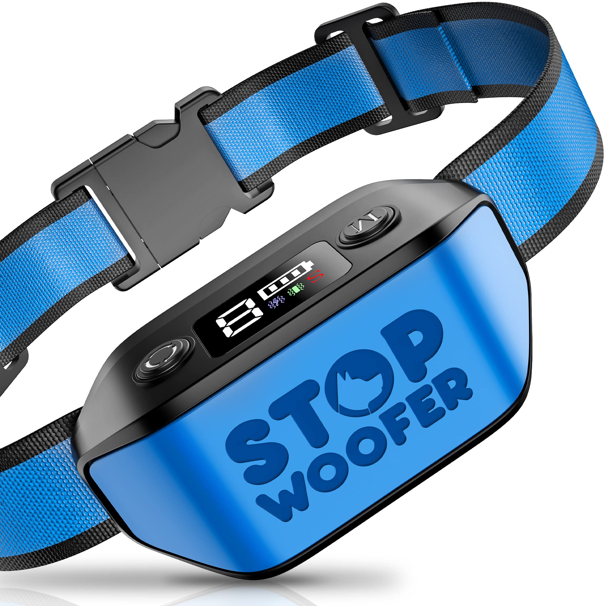 Photo 1 of New 2025 No Shock Dog Bark Collar for Small Medium Large Dogs-Smart Chip Adjusts to Stop Barking in 1 Minute-Highly Effective Vibration and Sound Stops Barks Fast with No Pain-Safe Blue