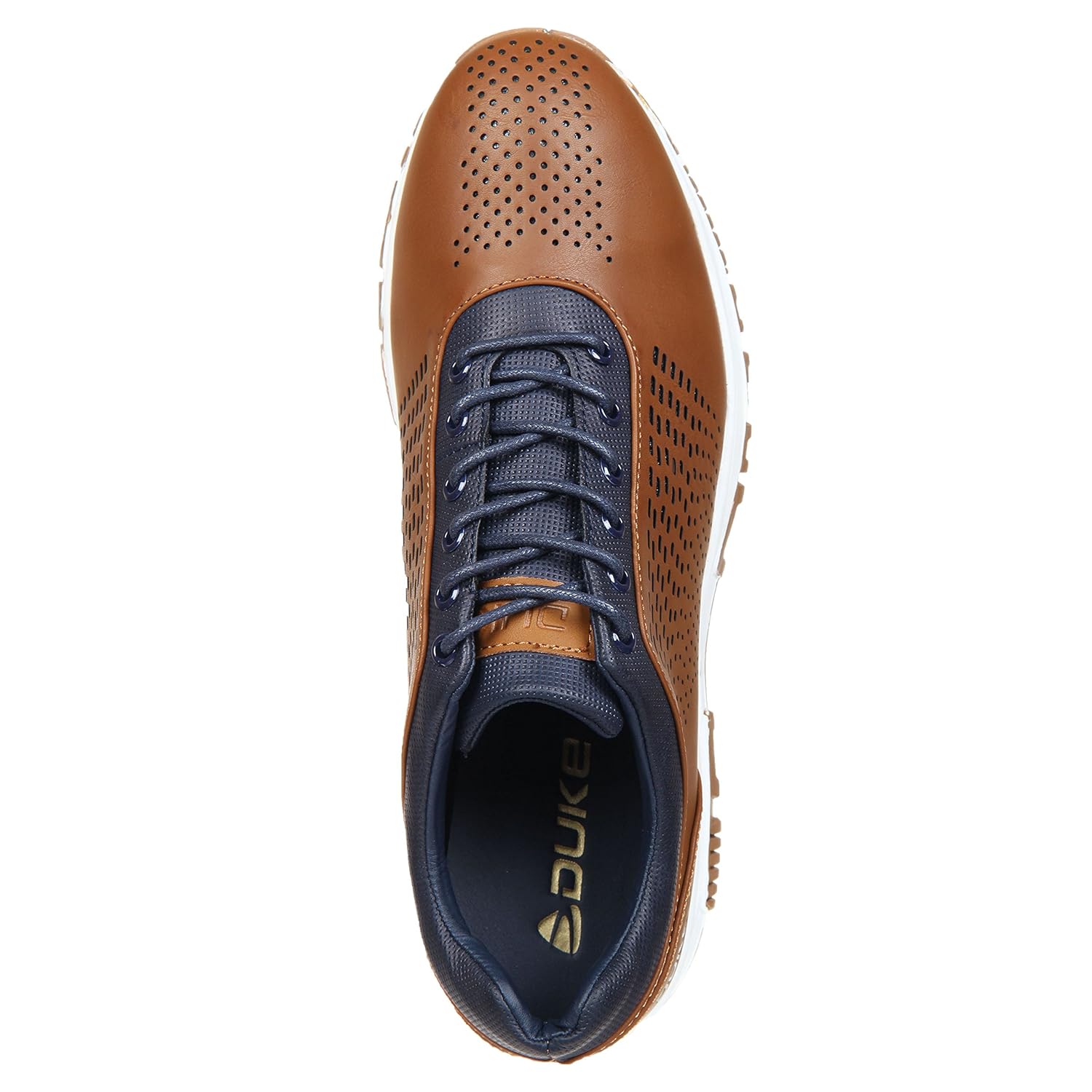 duke mens brown/navy casual shoes
