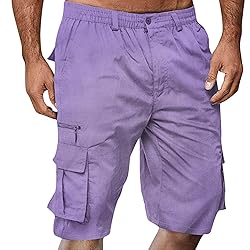 Generic Men Cargo Shorts,Twill Cargo Shorts for Men