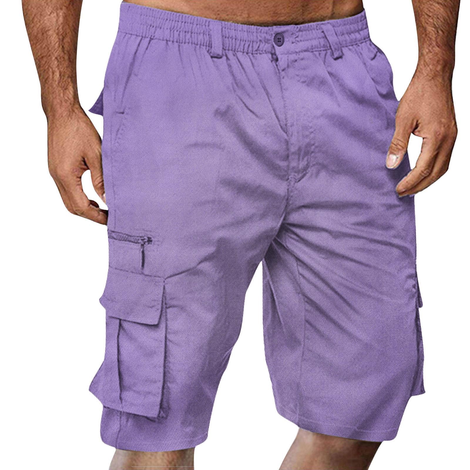 Generic Men Cargo Shorts,Twill Cargo Shorts for Men