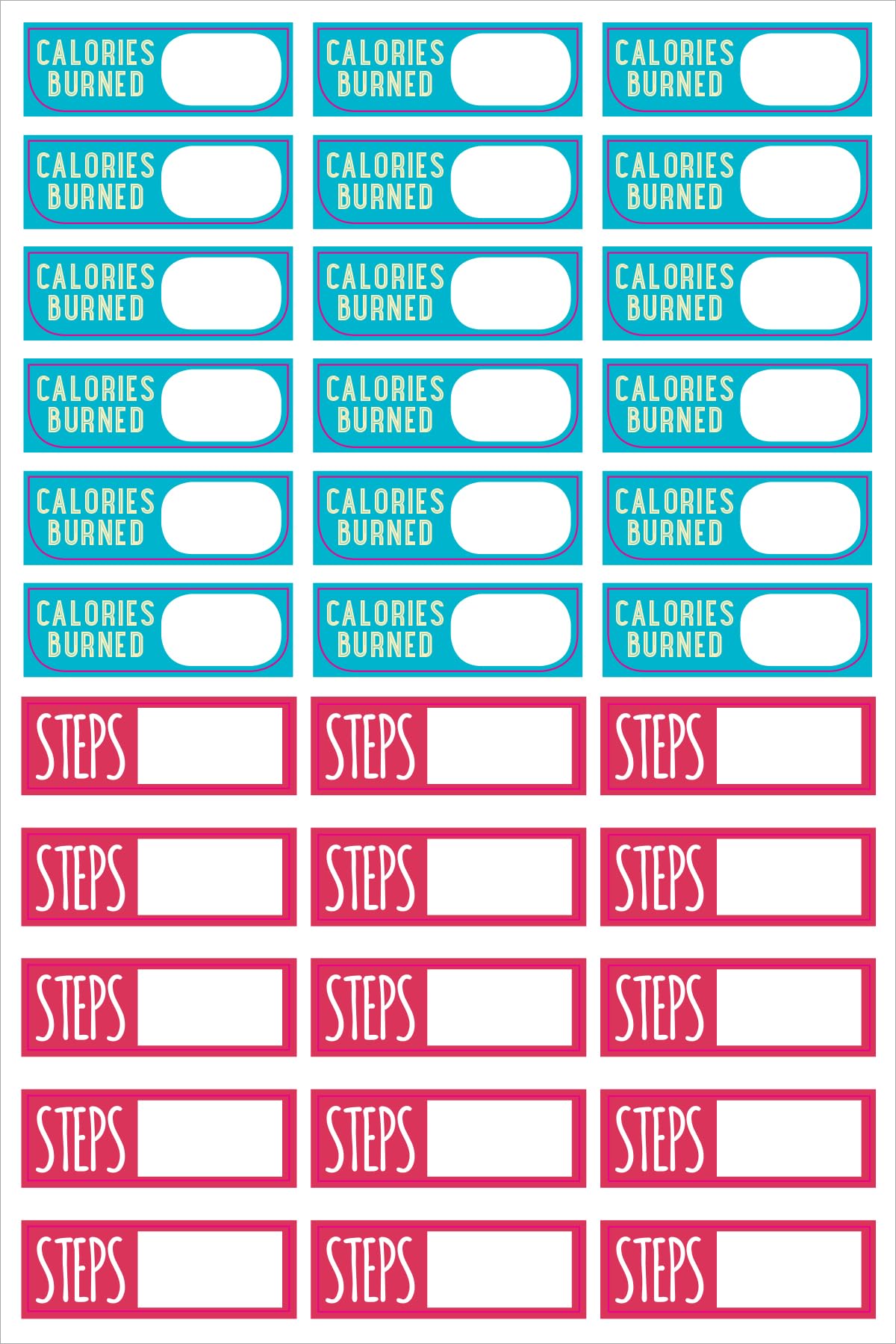 Essentials Health & Fitness Planner Stickers (Set of 325 Stickers)