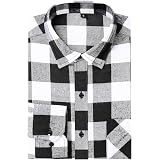 Camicia uomo casual tessuto in flanella a quadri comfort fit