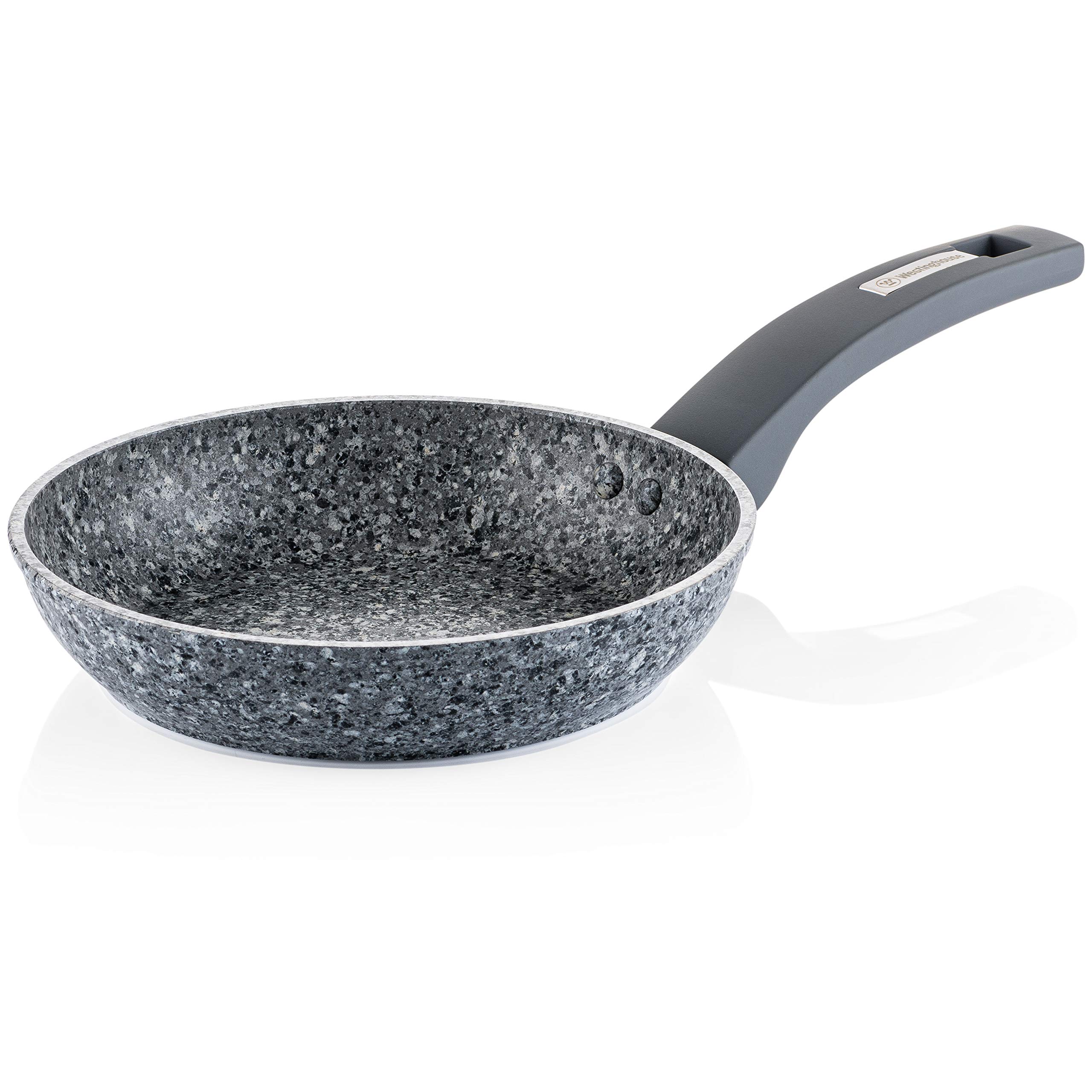 Westinghouse Induction Frying Pan – 20 cm Non-Stick Stone Frying Pan – Grey Granite