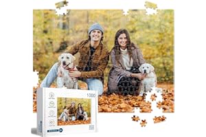 Puzzles personnalisés à partir de photos – Puzzle de 300/500/1 000 pièces pour adultes – Puzzles personnalisés avec texte pho