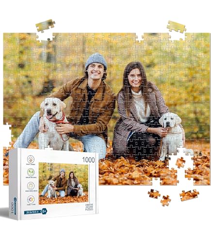 Cadeau Couple Personnalisé avec Photo – Bloc Cœur en Briques à Assembler, Puzzle Romantique Personnalisé, Idée Cadeau Originale pour Femme, Homme, Petit Ami, Petite Amie, Anniversaire, Saint-Valentin