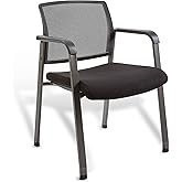 Union &amp; Scale Guest &amp; Reception Chair, Fabric, Black, 2-Pack | Comfortable seating for reception areas and everyday office use.
