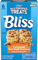 Rice Krispies Treats Bliss Crispy Marshmallow Squares, Snack Bars, Caramel Sea Salt Pretzel, 5oz Box (6 Bars)