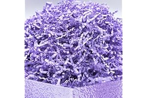 DOTUHAO Purple Crinkle Cut Paper Shred Filler great for Gift Wrapping, Basket Filling, Birthdays, Weddings, Anniversaries, Valentines Day, and other occasions (Purple, 2 Ounces)